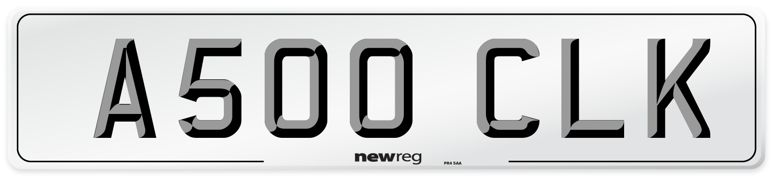 A500 CLK Number Plate from New Reg